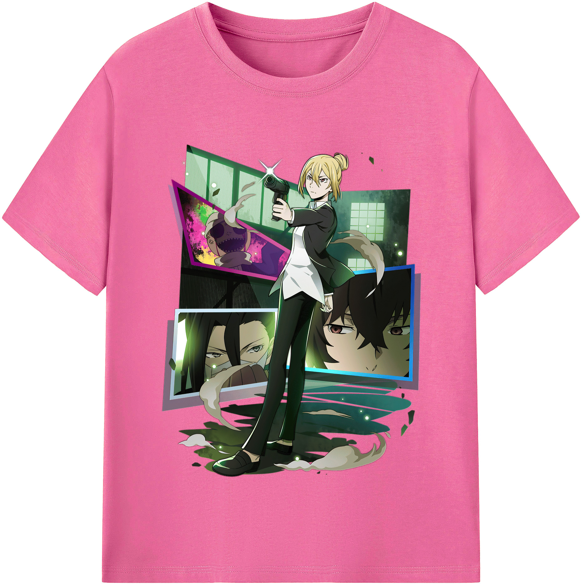 （画像用） 文豪ストレイドッグス Bungo Stray Dogs レディースカジュアルプリントTシャツ（綿100％）